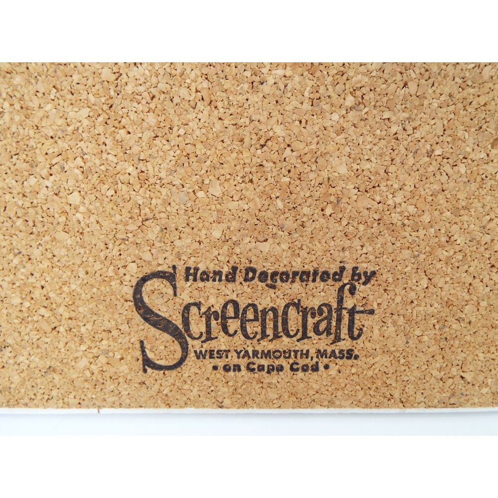 Screencraft Hand Decorated Massachusetts Ceramic Trivet Tiles Set of 3 - Picture 9 of 9